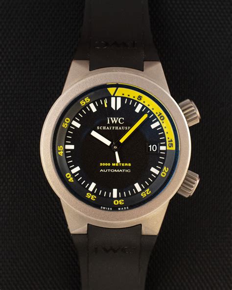 iwc aquatimer titanium strap|IWC aquatimer wrist watch.